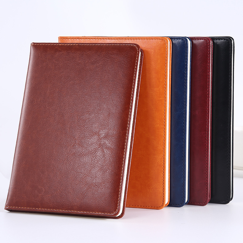 A5 Notepad B5 Business Notebook Custom Soft Leather Journal Book Gift Set Custom Logo Notebook