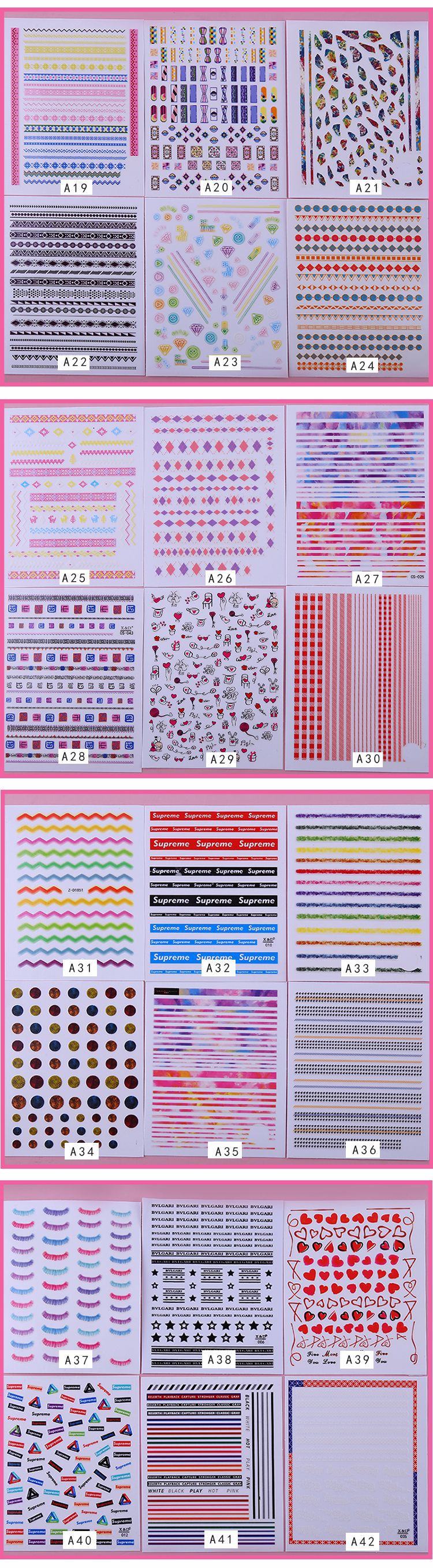 Shake note number original sufeng nail decal creative nail sticker sticker watermark custom wholesale