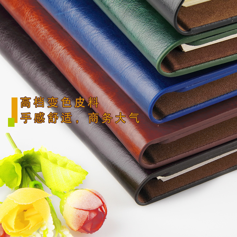High-End Business Notebook Custom Logo Loose-Leaf Notebook Set Faux Leather Noteboy Office Meeting Notebook Custom