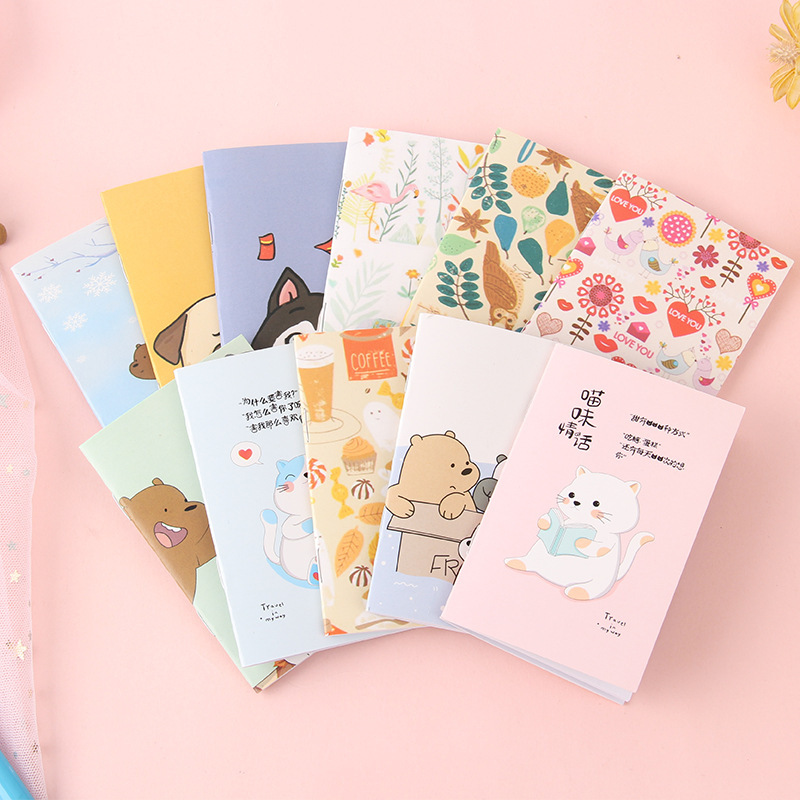 Factory Direct Supply Cartoon Notebook Mini Pockets Notebook Cute Notebook Gift Small Gift Wholesale Custom T