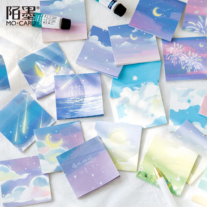 Mocard Multi-Edition Sticky Note Passing by Human Fireworks Series Ins Plan List Message Can Be Torn Note N Times Sticker