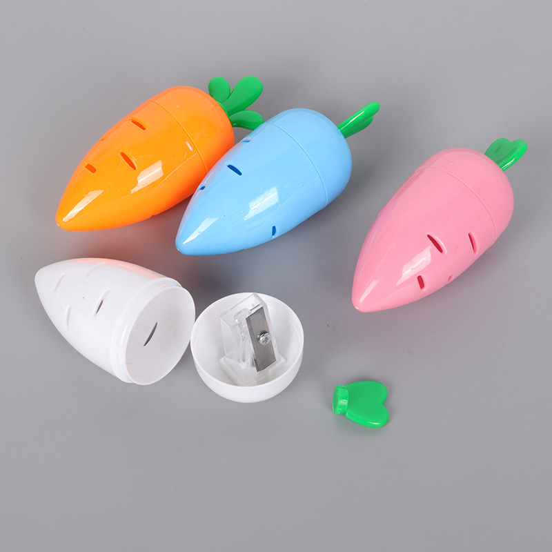 Children cartoon toothbrush soft bristles carrot pencil sharpener rabbit toothbrush set wholesaler over primary school