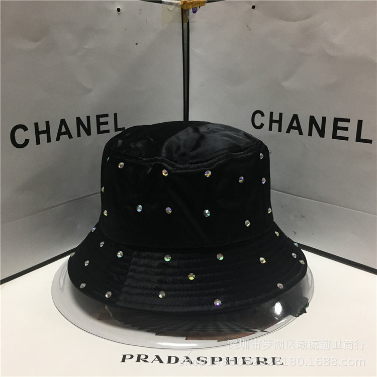 New Korean Style Spring/Summer 2021year Sun Shade Leisure Bucket Hat Stylish Colored Diamond Ladies Sun Bucket Hat New Korean Style Spring/Summer 2021year Sun Shade Leisure Bucket Hat Stylish Colored Diamond Ladies Sun Bucket Hat