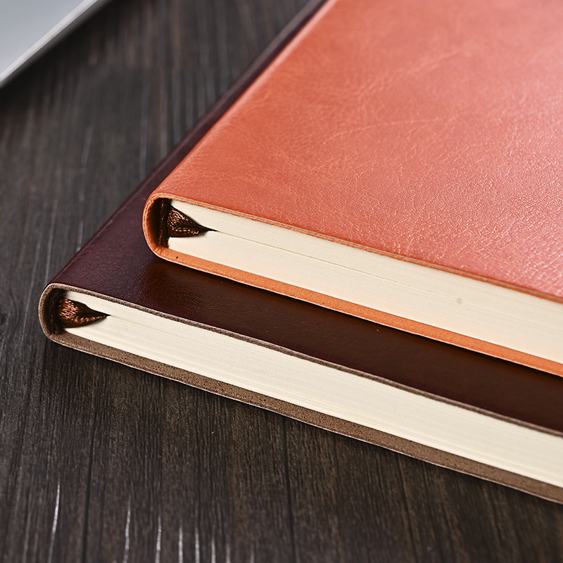 Pu Business Notebook Custom Simple A5 Soft Leather Loose-Leaf Notebook Student Office Journal Book Custom Logo