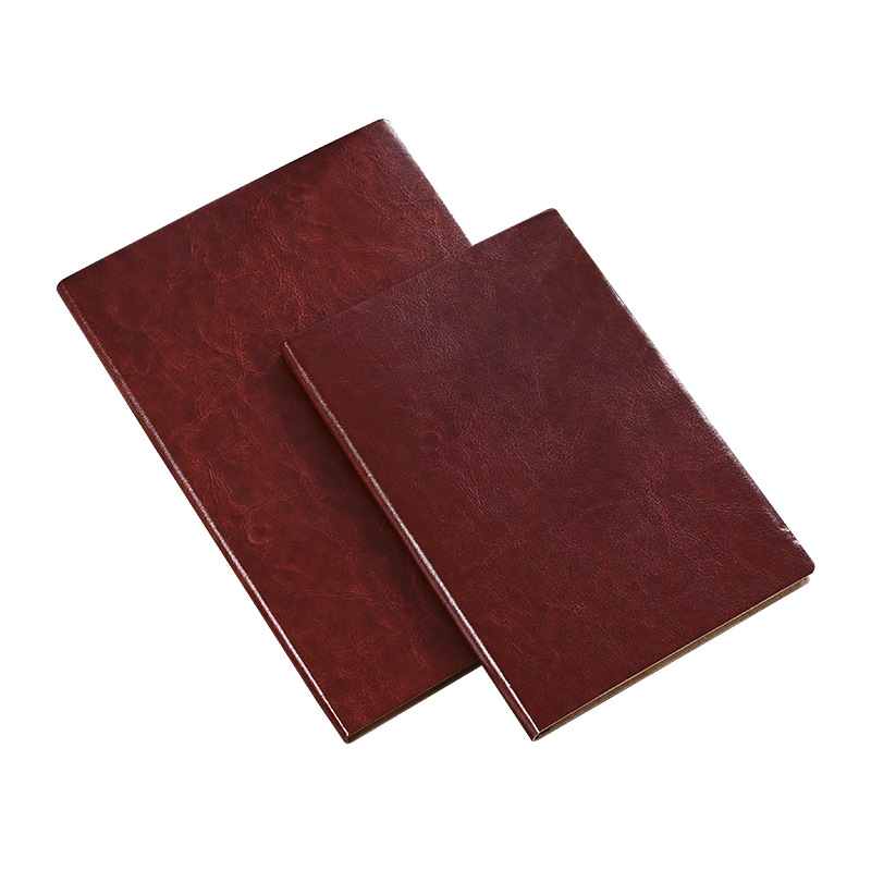 Pu Business Notebook Custom Simple A5 Soft Leather Loose-Leaf Notebook Student Office Journal Book Custom Logo