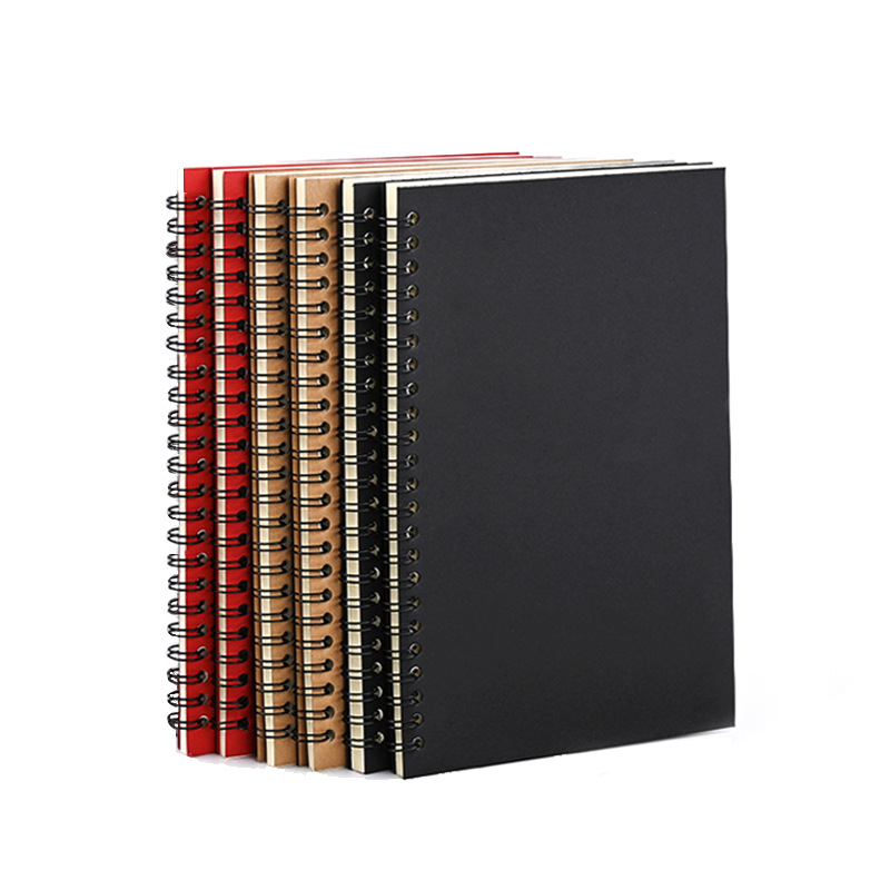 Customized B5 Coil Notebook A5 Job Exercise Book Business 32K Cowhide Spiral Notepad Customized Printed Log