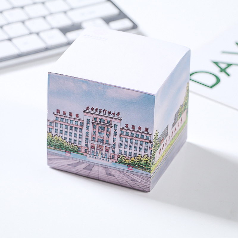 Paper Brick Three-Dimensional Sticky Notes Thickened Sticky Note Note N Times Sticker Printable Logo Color Notepad Wholesale