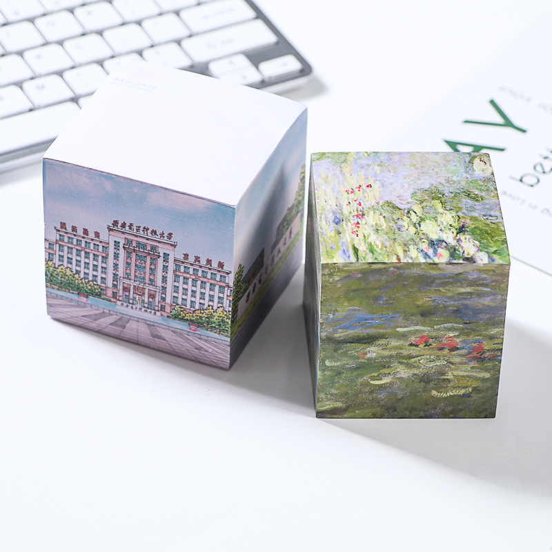 Paper Brick Three-Dimensional Sticky Notes Thickened Sticky Note Note N Times Sticker Printable Logo Color Notepad Wholesale