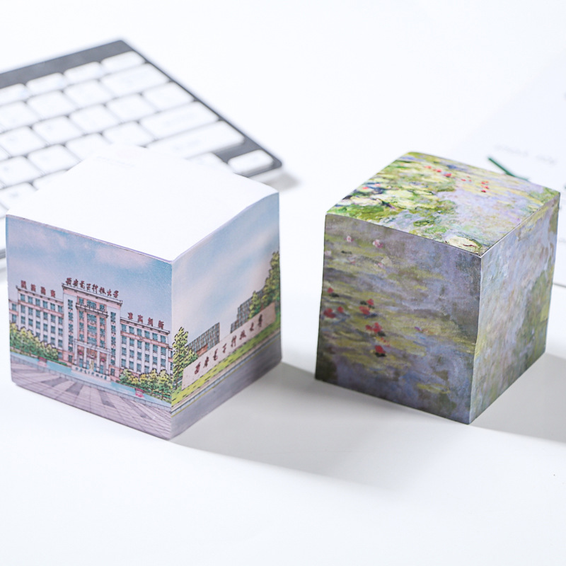 Paper Brick Three-Dimensional Sticky Notes Thickened Sticky Note Note N Times Sticker Printable Logo Color Notepad Wholesale