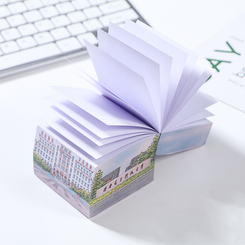 Paper Brick Three-Dimensional Sticky Notes Thickened Sticky Note Note N Times Sticker Printable Logo Color Notepad Wholesale
