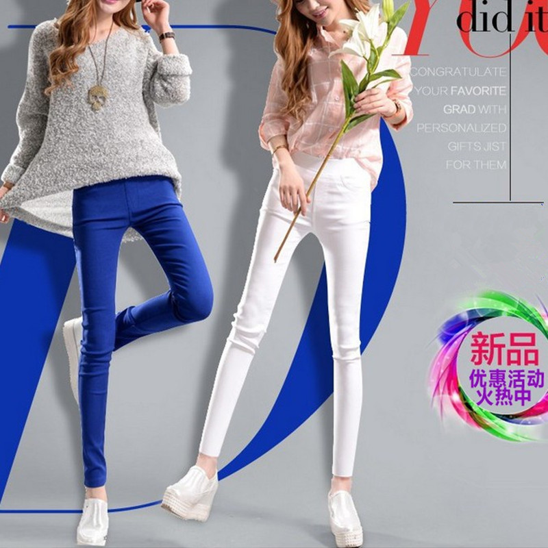 2021 Spring and Autumn New Large Size Black Skinny Pants High Waist Stretch Pencil Pants Tight-Fitting Outerwear Leggings Women&#039;s Trousers