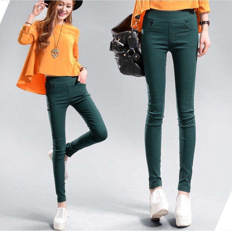 2021 Spring and Autumn New Large Size Black Skinny Pants High Waist Stretch Pencil Pants Tight-Fitting Outerwear Leggings Women's Trousers
