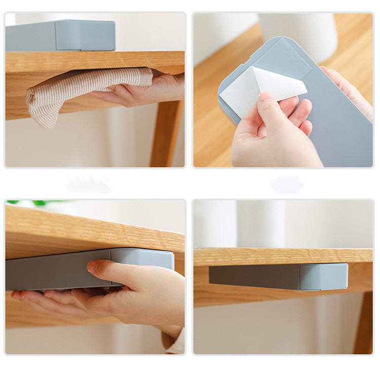 Paste Drawer-Type under-Desk Storage Box Desktop Storage Box Office Desk Hidden Stationery Sundries Plastic Pencil Storage Case