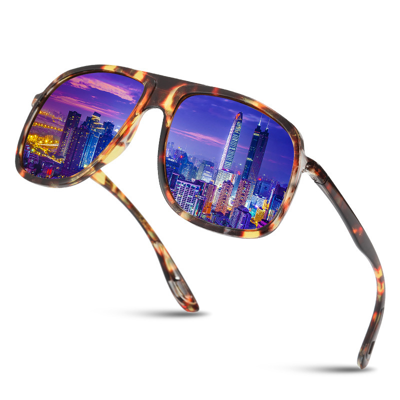 New Large Frame Square Sunglasses Men's Drivers Driving Glasses Outdoor Sun Shade Glasses UV Protection Sunglasses