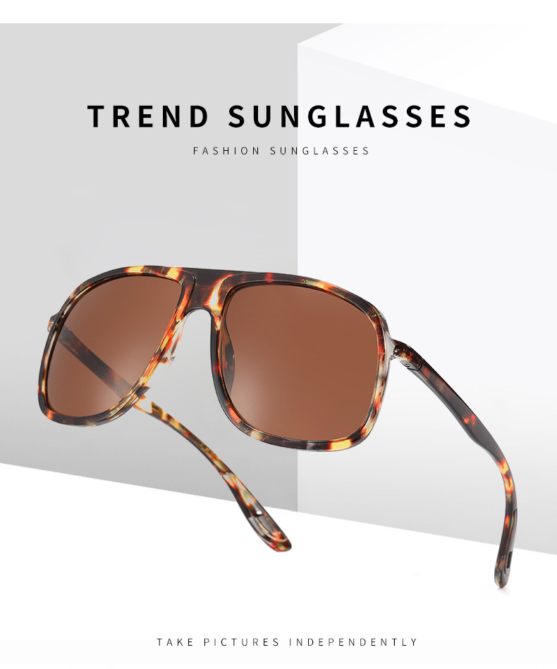 New Large Frame Square Sunglasses Men's Drivers Driving Glasses Outdoor Sun Shade Glasses UV Protection Sunglasses