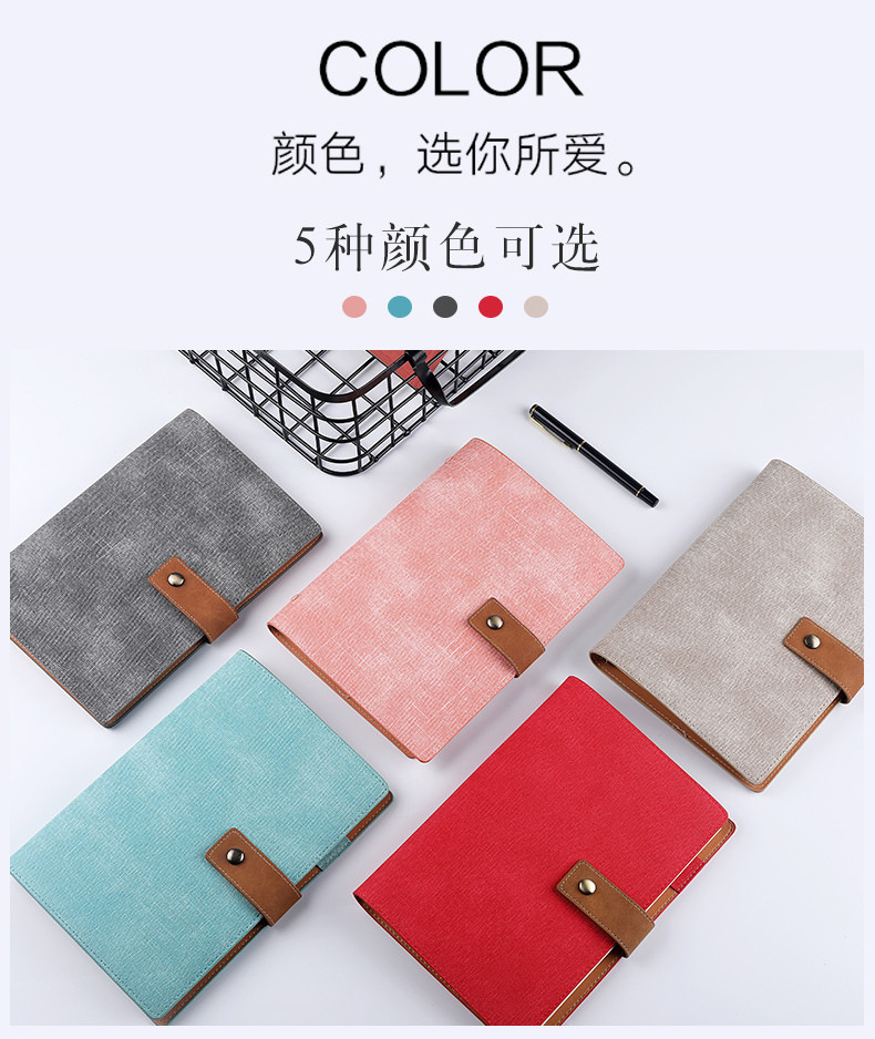 A5 Soft Leather Loose-Leaf Notebook Office Meeting Notebook Personality Creative Notepad Gift Set Customizable Logo A5 Soft Leather Loose-Leaf Notebook Office Meeting Notebook Personality Creative Notepad Gift Set Customizable Logo