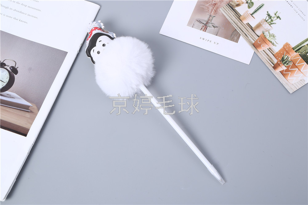 Ice Man Hair Ball Ballpoint Pen Imitation Rabbit Hair Ornament Accessories Hairy Ball Customized Gift Ice Man Hair Ball Ballpoint Pen Imitation Rabbit Hair Ornament Accessories Hairy Ball Customized Gift