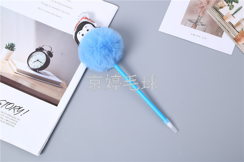 Ice Man Hair Ball Ballpoint Pen Imitation Rabbit Hair Ornament Accessories Hairy Ball Customized Gift Ice Man Hair Ball Ballpoint Pen Imitation Rabbit Hair Ornament Accessories Hairy Ball Customized Gift