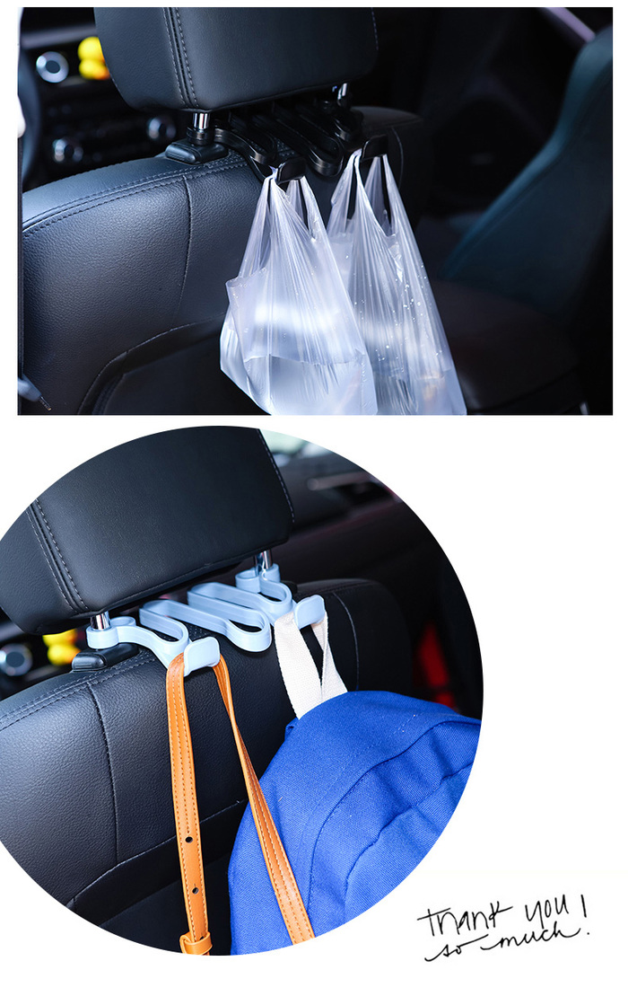 Car Hook Car Seat Back Hook Creative Car Accessory Storage Rack Multi-Functional Car Seat Hook
