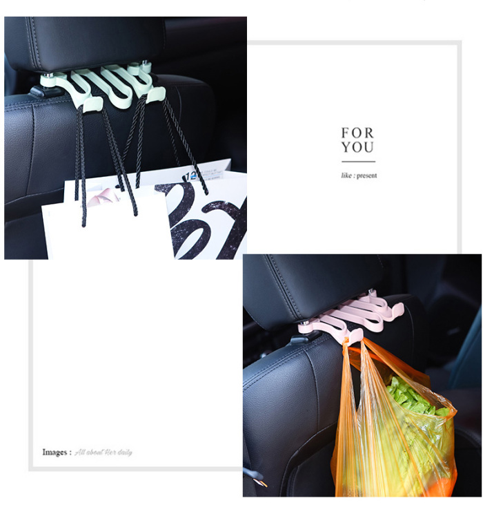 Car Hook Car Seat Back Hook Creative Car Accessory Storage Rack Multi-Functional Car Seat Hook
