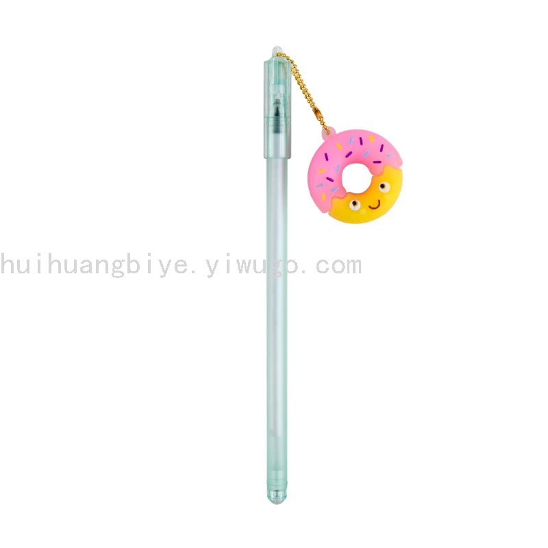 Creative Donut Pendant Gel Pen Cute Cartoon Learning Stationery Pendant Ball Pen Fresh Office Signature Pen