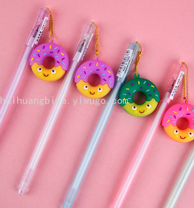 Creative Donut Pendant Gel Pen Cute Cartoon Learning Stationery Pendant Ball Pen Fresh Office Signature Pen Creative Donut Pendant Gel Pen Cute Cartoon Learning Stationery Pendant Ball Pen Fresh Office Signature Pen