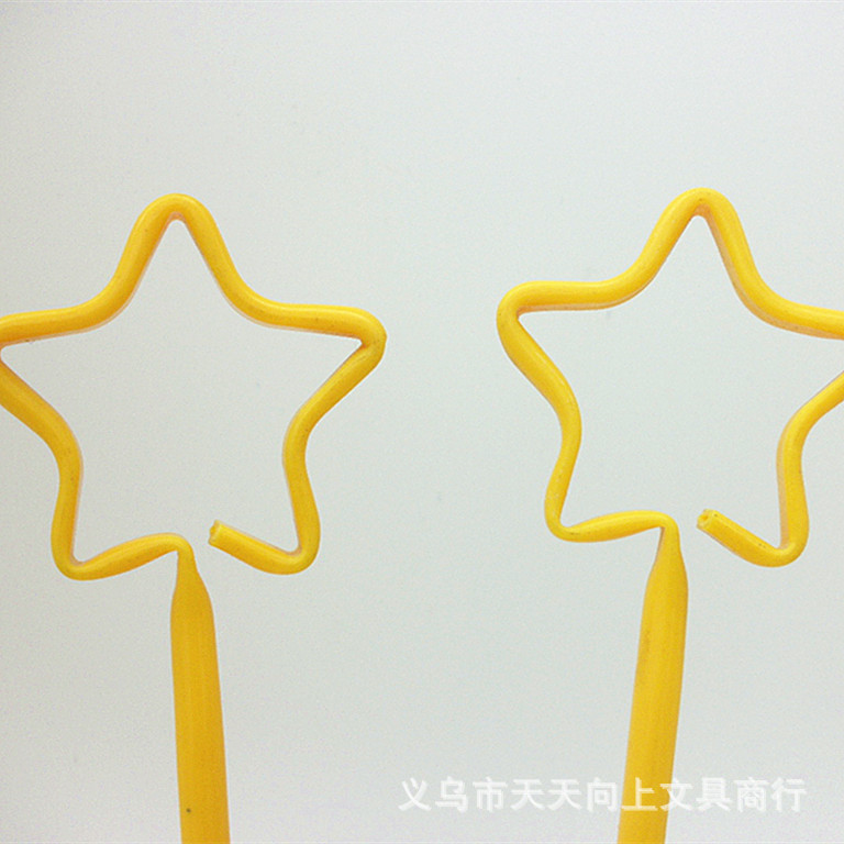 New Exotic Five-Pointed Star Pull Tube Stylish Pen PET Plastic Ball-Pen Office Supplies Student Writing Implement