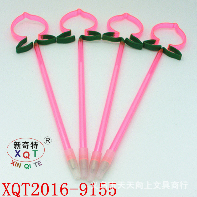 New Exotic Five-Pointed Star Pull Tube Stylish Pen PET Plastic Ball-Pen Office Supplies Student Writing Implement