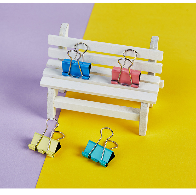 Colorful Long Tail Clip Binder Clip Student Document Folder Office Supplies Metal Receipt Fixed Clip Stationery Ticket Holder