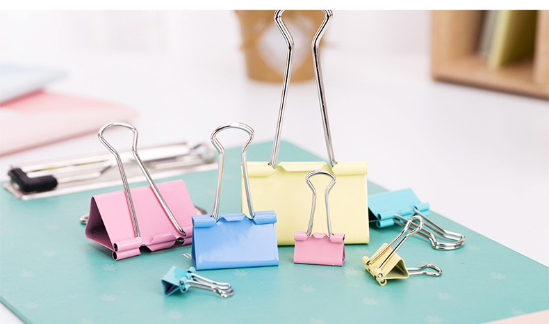 Direct Sale Office Supplies Color Mixed Four-Color Ticket Holder Non-Standard PVC Tube Mixed Color Long Tail Clip Binder Clip