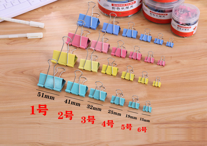 Office Supplies Long Tail Clip 25mm Medium Metal Ticket Clips Stationery Wholesale Color Binder Clip Pieces Office Supplies Long Tail Clip 25mm Medium Metal Ticket Clips Stationery Wholesale Color Binder Clip Pieces