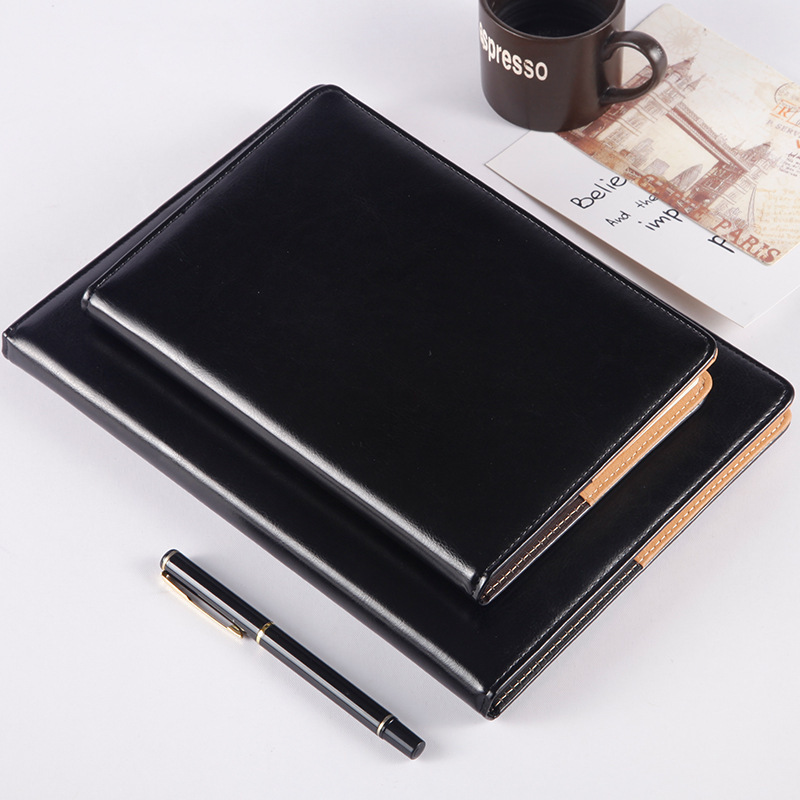 Simple A5 Business Notebook Stationery Student Soft Surface Copy A6 Notepad B5pu Leather Covered Notebook Printed Logo
