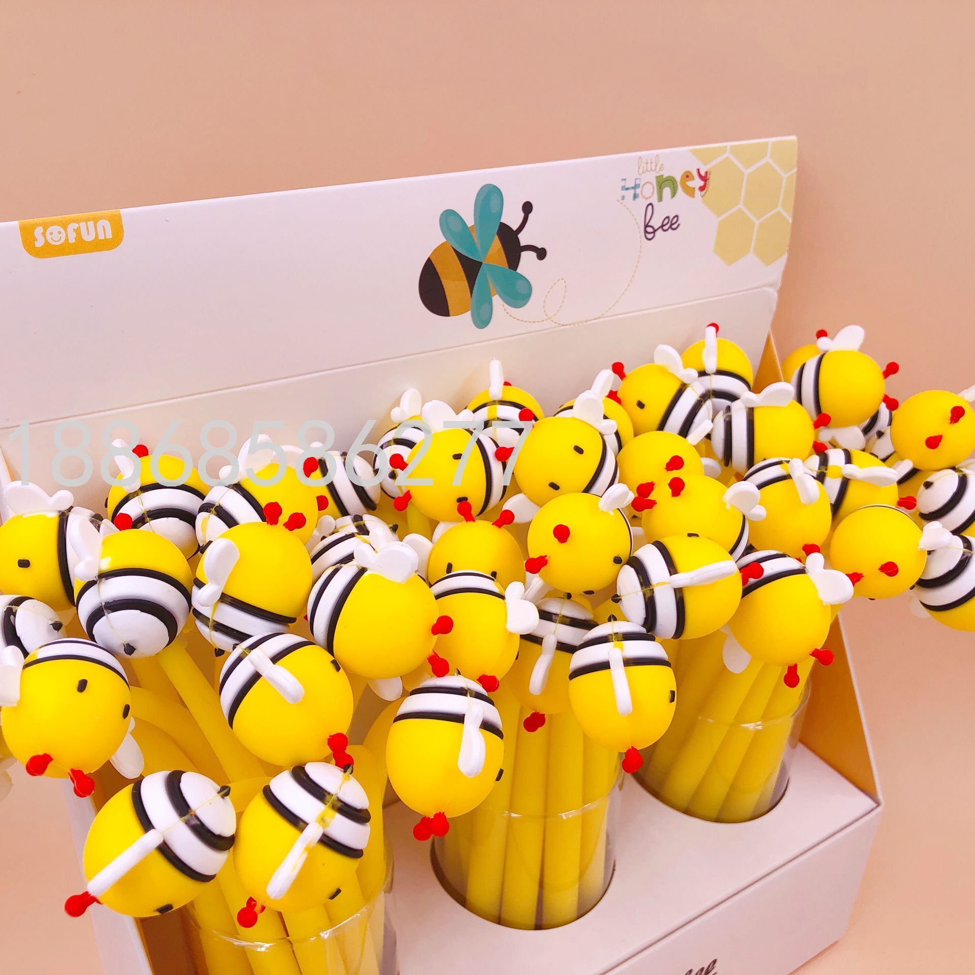 Bee Shape Gel Pen Customized Creative Cute Ball Pen Student Stationery