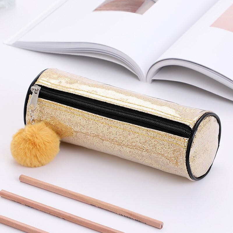 Stock new hair ball pen bag student sequin makeup lady children's sequin pen bag Stock new hair ball pen bag student sequin makeup lady children's sequin pen bag