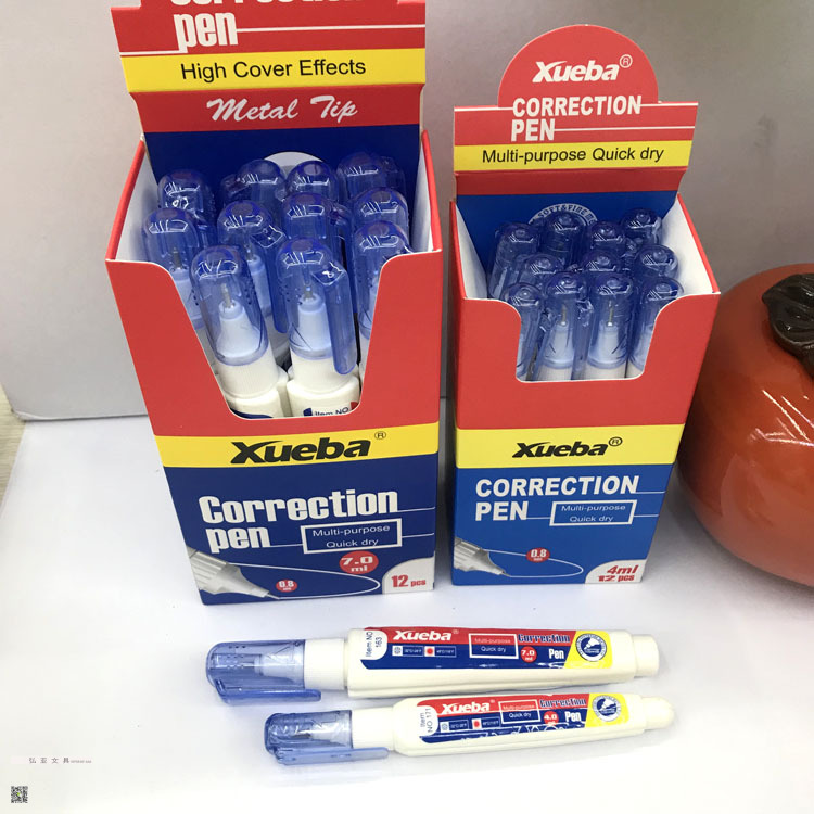 Correction Fluid Correction Fluid Xueba7ml Large Capacity Correction Pen Mini 4Ml Correction Tape Combination