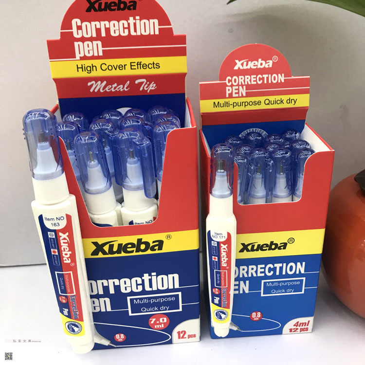 Brush Dual-Purpose Correction Fluid Correction Fluid Xueba Correction Pen 18Ml Xueba