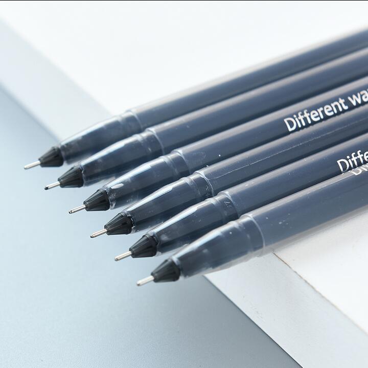 True Color 0.5mm Gel Pen Large Capacity Syringe Black Red Blue Signature Ball Pen 12 PCs Boxed Wholesale