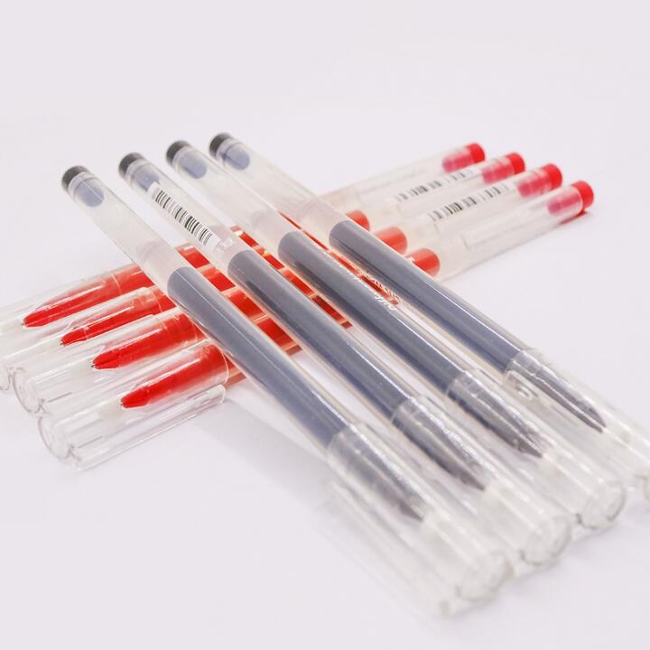 True Color 0.5mm Gel Pen Large Capacity Syringe Black Red Blue Signature Ball Pen 12 PCs Boxed Wholesale