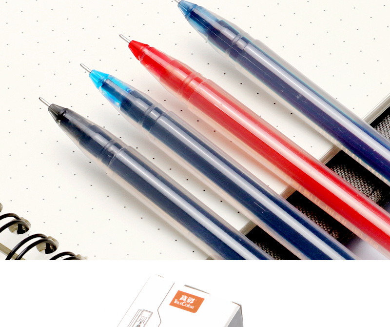 True Color 0.5mm Gel Pen Large Capacity Syringe Black Red Blue Signature Ball Pen 12 PCs Boxed Wholesale True Color 0.5mm Gel Pen Large Capacity Syringe Black Red Blue Signature Ball Pen 12 PCs Boxed Wholesale