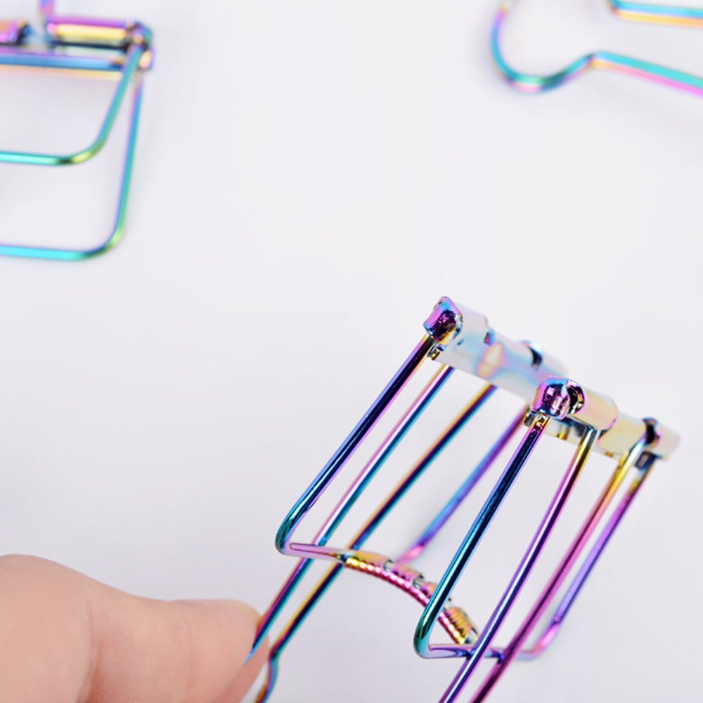 Hand Folder 19mm Bill Binder Clip Metal Color Electroplating Cross-Border Office Supplies Long Tail Hollow Clip 32mm