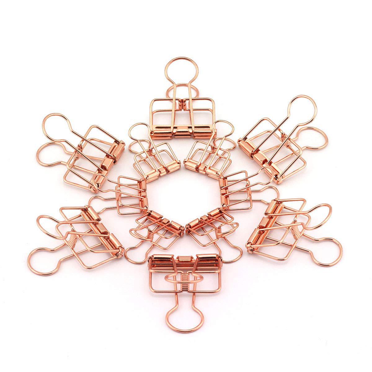 Hand Folder 19mm Bill Binder Clip Metal Color Electroplating Cross-Border Office Supplies Long Tail Hollow Clip 32mm