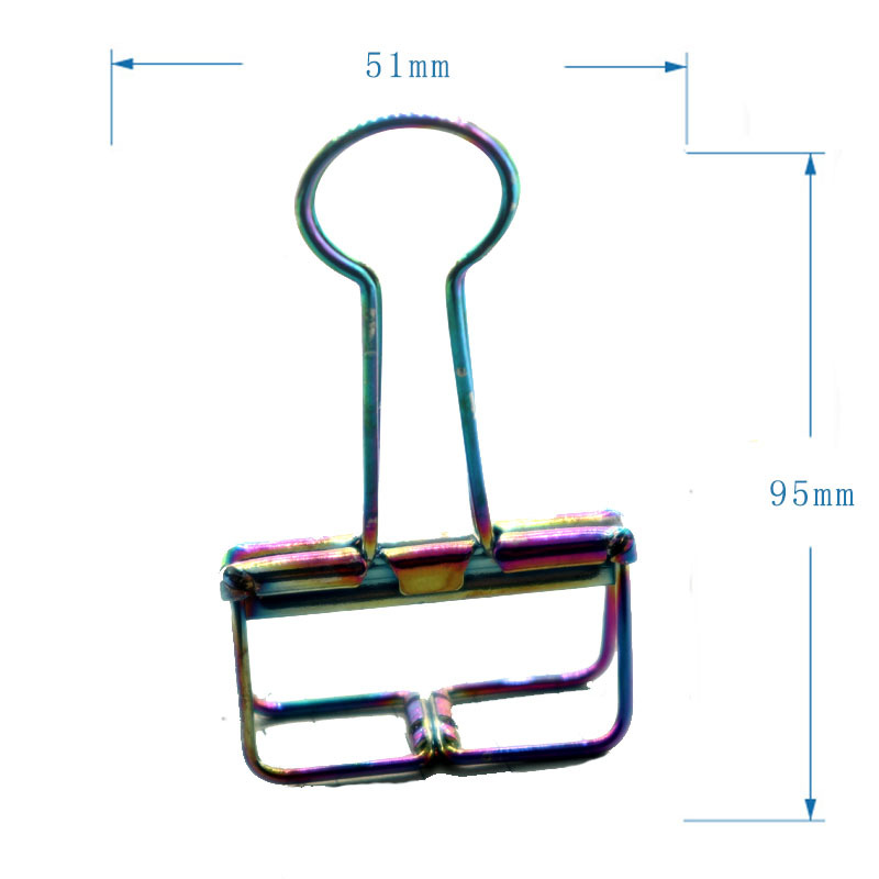 Hand Folder 19mm Bill Binder Clip Metal Color Electroplating Cross-Border Office Supplies Long Tail Hollow Clip 32mm Hand Folder 19mm Bill Binder Clip Metal Color Electroplating Cross-Border Office Supplies Long Tail Hollow Clip 32mm