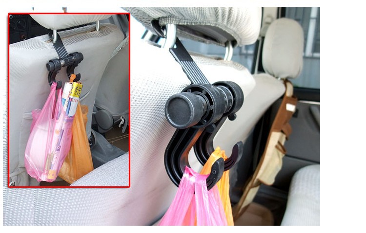 Car seat back multi-functional hook Car plastic bag hook Car hook