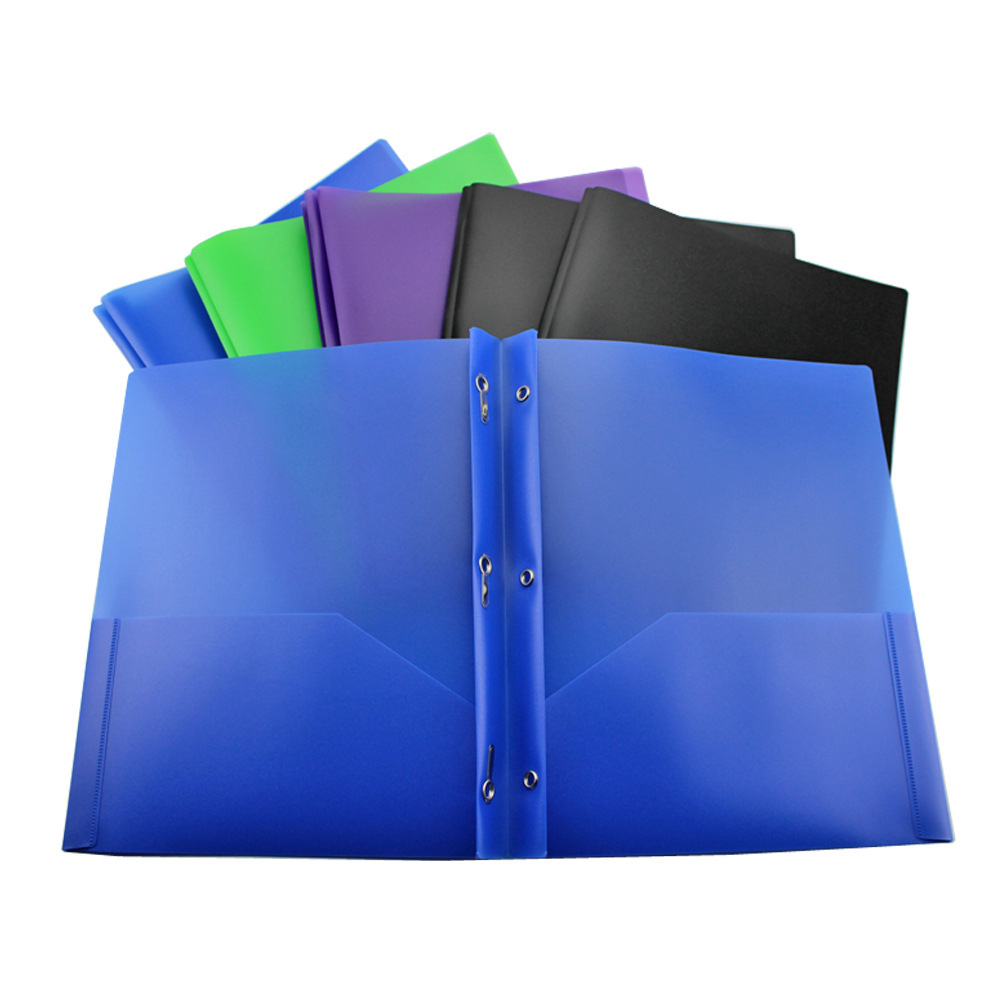 SOURCE Manufacturer Pp Plastic Folder Student Pole Clip Pp Plastic Pocket Solid Color Test Paper Classification File Binder