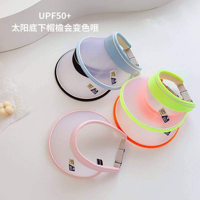 Children&#039;s Sun Hat Boys and Girls Sun Protection Sun Shade Color Changing Air Top Sun Hat Summer Thin Baby Sunhat