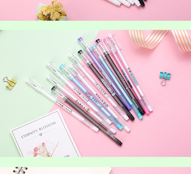 Xueba Pen Black Gel Pen Creative Black Pen Signature Pen 0.5 Black Full Needle Tube Refill Student Ball Pen