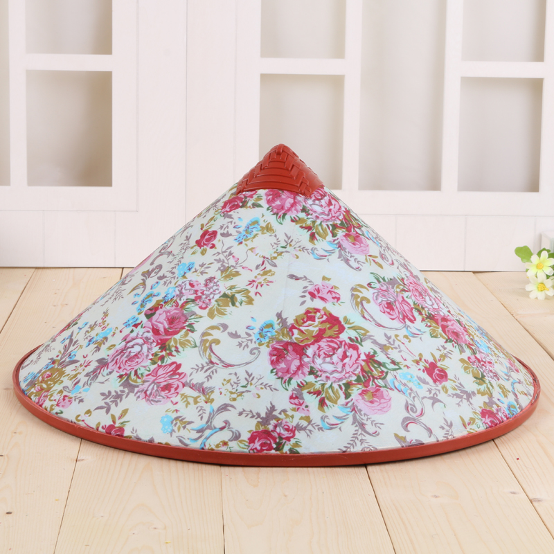 Raincloth painted hats for farmers with sun shade and sun protection stage props