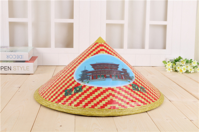 Raincloth painted hats for farmers with sun shade and sun protection stage props