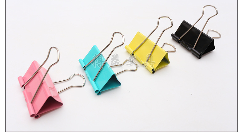 Factory Direct Sales 60mm Colorful Long Tail Clip Large Ticket Clips Binder Clip Office Supplies Steel Clip Wholesale