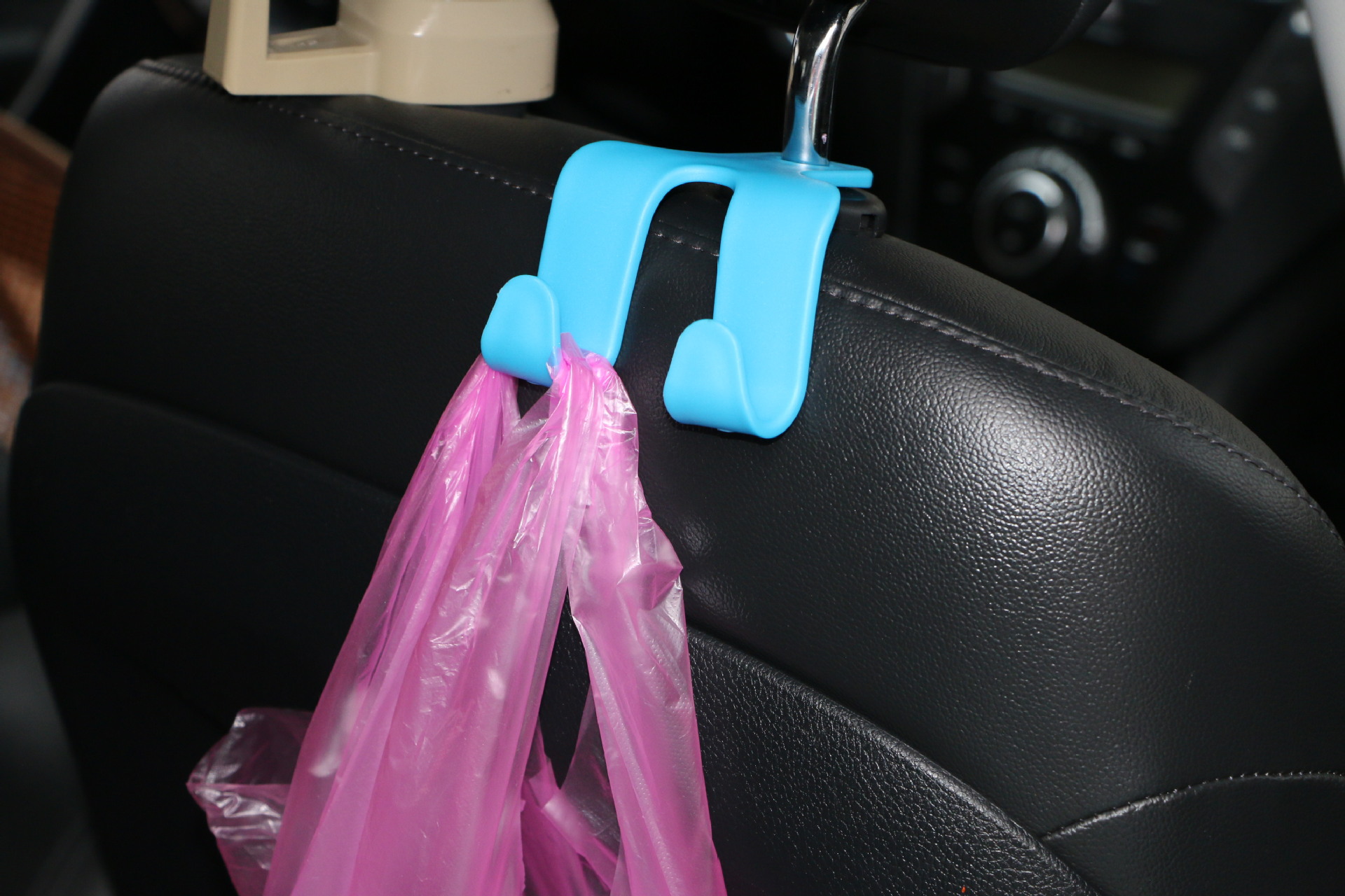 Multi-purpose car hook multi-purpose car seat back set double hook shopping bag sundry multi-purpose creative hook